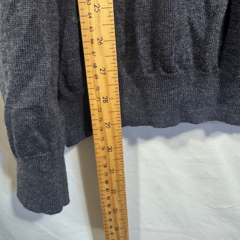Joseph Abboud Mens Sweater Grey Large Merino Wool Soft Academia Business Casual - Picture 5 of 7
